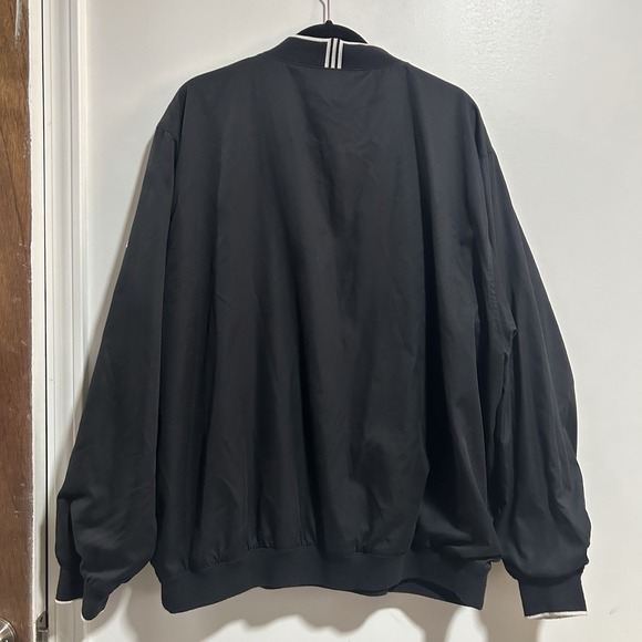 adidas Climashell Windbreaker Jacket Mens XL Black V Neck Elastic Hem Pullover - Picture 3 of 11